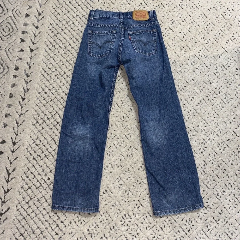 Levis 505 Denim Jeans Boys 10 Slim 23x25 Straight Regular Blue Med Wash Youth